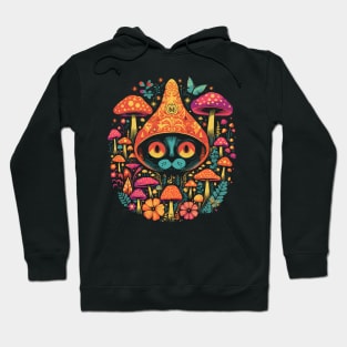 Trippy Cat Mushroom Hoodie